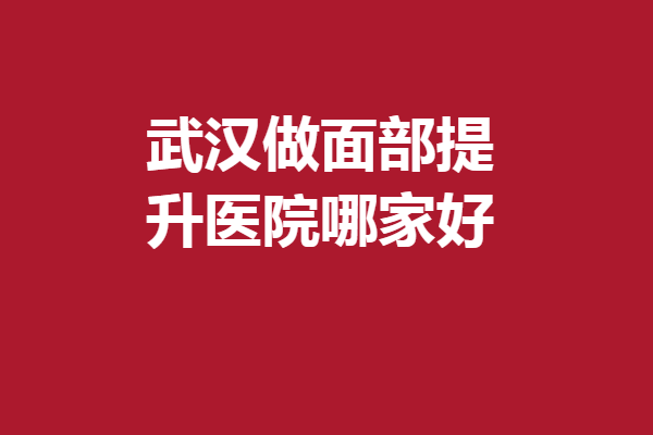 武汉做面部提升医院哪家好？仁爱时光\颜范天美等反馈好