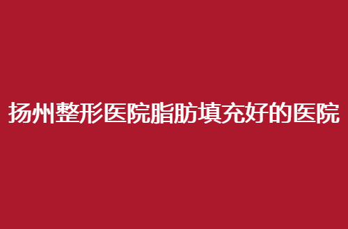 扬州整形医院自体脂肪填充好的整形医院有哪家？施尔美值得一探究竟